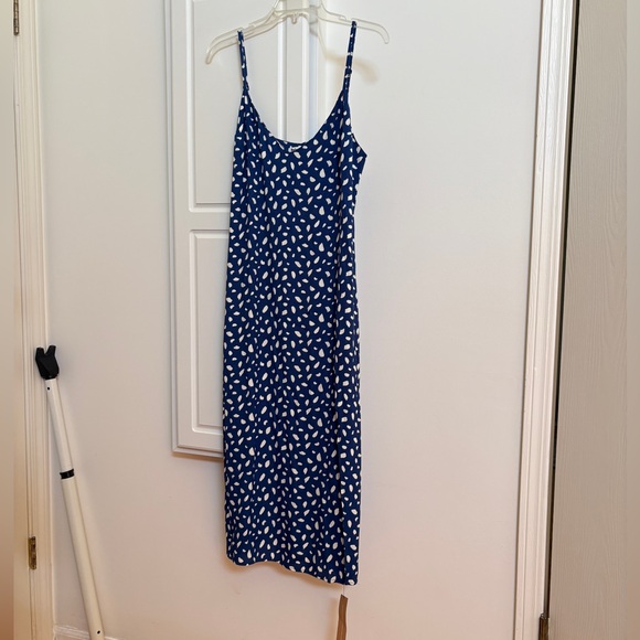 NWT Reformation Crimini Blue Slit Dress - Picture 2 of 4